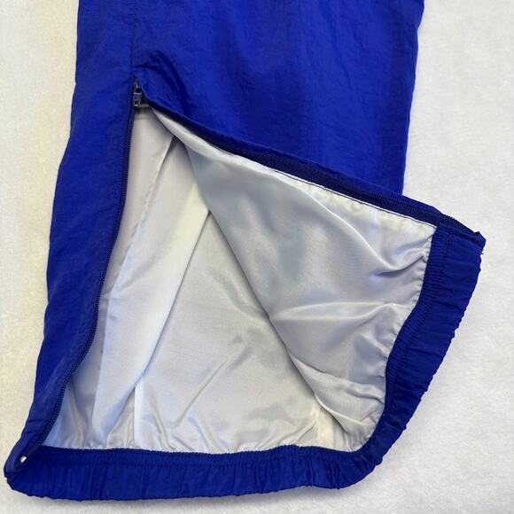 VTG 90s Nike Nylon Windbreaker Ankle Zip Track Pants Embroidered Swoosh Blue M - Picture 6 of 9